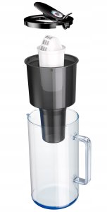 Dzbanek filtrujący Aquaphor Szklany Nord 2,5l + 10 wkładów A5 (350L), czarny 2