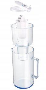 Dzbanek filtrujący Aquaphor Szklany Nord 2,5l + 10 wkładów A5 (350L), biały 2