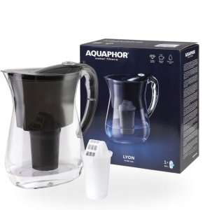 Dzbanek filtrujący Aquaphor Wodę LYON Czarny 3.8L, 3 wkłady węglowe A5 3