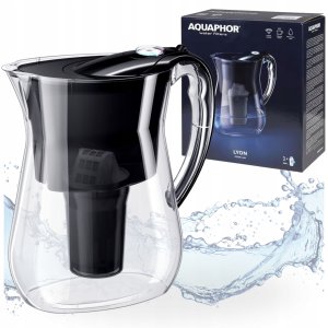 Dzbanek filtrujący Aquaphor Wodę LYON Czarny 3.8L, 5 wkładów węglowych A5 2