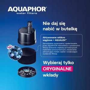 Aquaphor Butelka Filtrująca Filtr Bidon CITY 350 ml Szara Zestaw 3 Wkłady 8