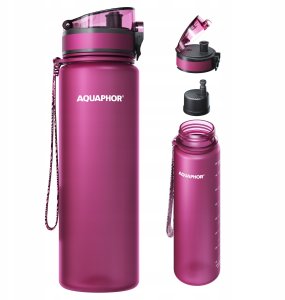 Aquaphor Butelka Filtrująca Filtr Bidon CITY 800ml Bordowa Zestaw 5 Wkładów 2