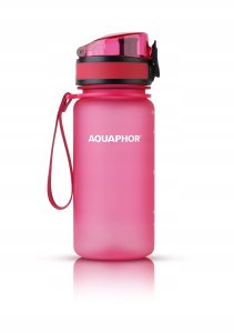 Aquaphor Butelka Filtrująca Filtr Bidon CITY 350 ml Różowa Zestaw 3 Wkłady 2