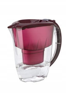 Dzbanek filtrujący Aquaphor Amethyst 2,8 l wiśniowy + butelka filtrująca City 0,5 l bordowa 2