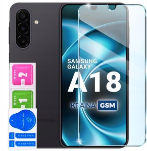 krainaGSM Etui Magnet Do Samsung A18 Zamykane Czarne Futerał + Szkło 9H 9