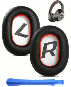 Tradebit Nauszniki Pady Gąbki do PLANTRONICS BACKBEAT PRO 2 Czarne (7668) 5