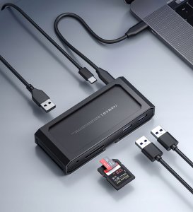 JSAUX Stacja dokująca 11w1 100W 4K 120Hz HB1101 HDMI DP QC do Steam Deck (6840) 2