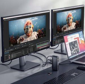 JSAUX Stacja dokująca 11w1 100W 4K 120Hz HB1101 HDMI DP QC do Steam Deck (6840) 4