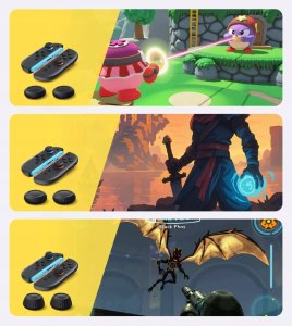 JSAUX Nakładki Gumki na Joy-Con 6w1 do konsoli Nintendo Switch 2 Czarne (7743) 5