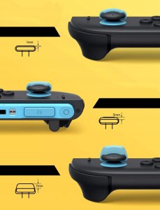 JSAUX Nakładki na Joy-Con 6w1 do Nintendo Switch 2 pomarańczowo-niebieskie (7744) 5