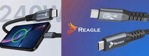 Kabel USB Reagle USB-C 50CM Szybkie ładowanie PD 240W QC 4.0 USB 3.2 typ C 20Gbps 4K144Hz (5905261350763) 2