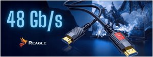 Kabel Reagle HDMI 2.1 optyczny 8K 4K 144Hz 120Hz AOC UHD światłowodowy HDR 5M (5905261351531) 2