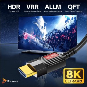 Kabel Reagle HDMI 2.1 optyczny 8K 4K 144Hz 120Hz AOC UHD światłowodowy HDR 5M (5905261351531) 3
