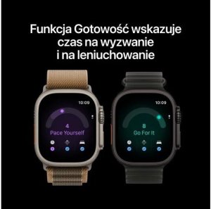 Smartwatch Apple Watch Ultra 4 GPS + Cellular, koperta 49mm z tytanu w kolorze naturalnym, opaska Trail w kolorze piaskowym - rozmiar S/M (MJAJ4QP/A) 4