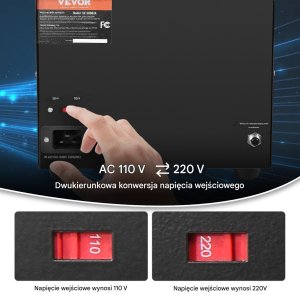 UPS Vevor Przetwornica napięcia transformator 110 V 220 V 5000 VA moc CE FCC Premium 3