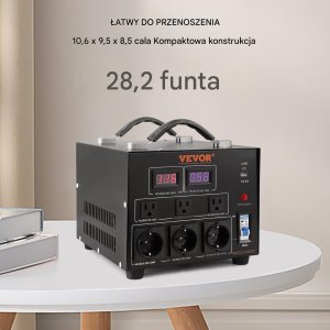 UPS Vevor Przetwornica napięcia transformator 110 V 220 V 5000 VA moc CE FCC Premium 6
