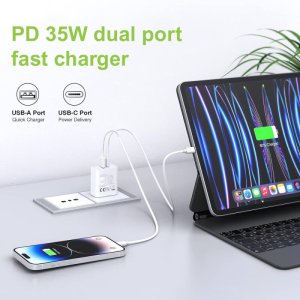 Ładowarka Techly Sieciowa GaN USB-C 35W PD i USB-A 30W QC (IPW-USB-35WACG) 8