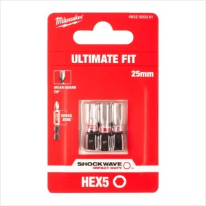Milwaukee Końcówka HEX 5 x25mm/3szt.ShW (4932500381) 2