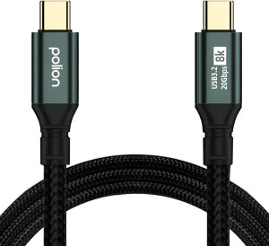 Kabel USB Polion Przewód USB-C/C | 3.2 gen.2| 20Gbps | 8K | PD 100W | 2m 2