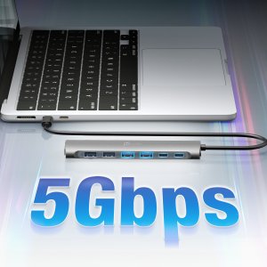 HUB USB j5create USB-C 7-port (JCH3007-N) 3