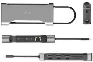 HUB USB j5create USB-C Dual 4K60 HDMI Hub/Pro 12-IN-1 (JCD367-N) 4