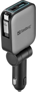 Ładowarka Sandberg Car Charger 3in1 72W FlexCable (441-82) 3