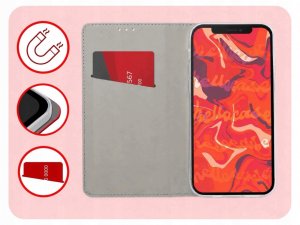 Hello Case Etui z Klapką Do Apple iPhone 12 Mini (Czerwone, Zamykane, Kabura) Szkło (BNDL3926) 3
