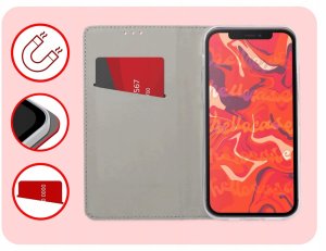 Hello Case Etui z Klapką Do Xiaomi Redmi A3 (Czerwone, Zamykane, Magnetyczne) Szkło (BNDL5225) 3