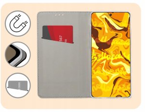 Hello Case Etui z Klapką Do Oppo Reno 13 5G (Granatowe, Magnetyczne, Zamykane) Szkło (BNDL4555) 3