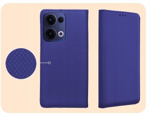 Hello Case Etui z Klapką Do Oppo Reno 13 5G (Granatowe, Magnetyczne, Zamykane) Szkło (BNDL4555) 4