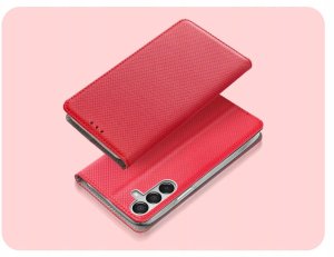 Hello Case Etui z Klapką Do Samsung Galaxy M15 5G (Czerwone, Zamykane, Kabura) Szkło (BNDL3686) 2