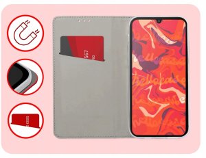 Hello Case Etui z Klapką Do Samsung Galaxy M15 5G (Czerwone, Zamykane, Kabura) Szkło (BNDL3686) 3
