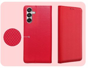 Hello Case Etui z Klapką Do Samsung Galaxy M15 5G (Czerwone, Zamykane, Kabura) Szkło (BNDL3686) 4