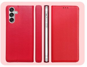 Hello Case Etui z Klapką Do Samsung Galaxy M15 5G (Czerwone, Zamykane, Kabura) Szkło (BNDL3686) 6