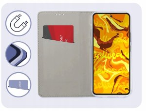 Hello Case Etui z Klapką do Realme 14 5G / 14T 5G (Granatowe, Magnetyczne) Szkło (BNDL5647) 3