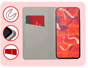 Hello Case Etui z klapką do Motorola Moto G35 5G (czerwone, zamykane, kabura) szkło (BNDL5221) 3