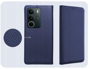 Hello Case Etui z klapką do Realme C71 (granatowe, magnetyczne, zamykane) szkło (BNDL7955) 4