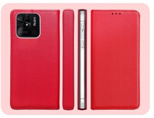 Hello Case Etui z klapką do Xiaomi Redmi 10C / 12C (czerwone, zamykane, Case) szkło (BNDL4149) 6