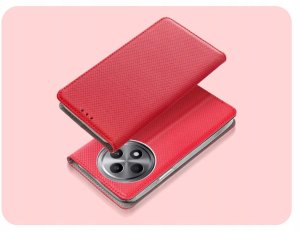 Hello Case Etui z Klapką Do Oppo Reno12 F 4G / 5G / FS 4G / 5G (Czerwone) Szkło (BNDL4551) 2