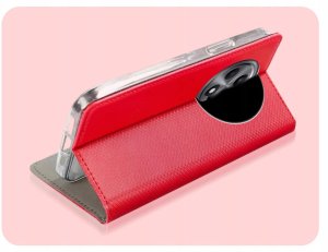 Hello Case Etui z Klapką Do Oppo Reno12 F 4G / 5G / FS 4G / 5G (Czerwone) Szkło (BNDL4551) 5