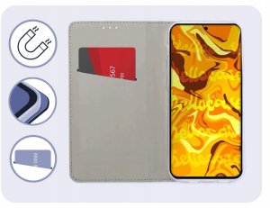 Hello Case Etui z Klapką Do Samsung Galaxy S25 FE (Granatowe, Magnetyczne) Szkło (BUND2162) 3