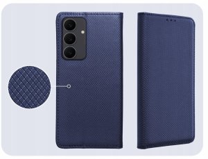 Hello Case Etui z Klapką Do Samsung Galaxy S25 FE (Granatowe, Magnetyczne) Szkło (BUND2162) 4
