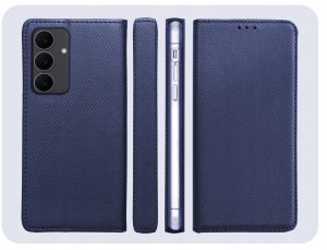Hello Case Etui z Klapką Do Samsung Galaxy S25 FE (Granatowe, Magnetyczne) Szkło (BUND2162) 6