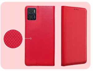 Hello Case Etui z klapką do Motorola Moto E22 / E22i (czerwone, zamykane) + szkło (BNDL4153) 4