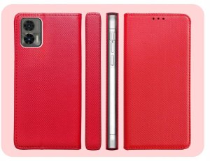 Hello Case Etui z klapką do Motorola Moto E22 / E22i (czerwone, zamykane) + szkło (BNDL4153) 6