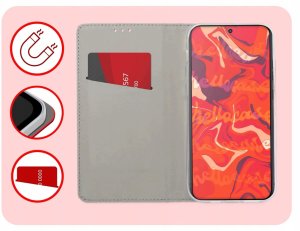 Hello Case Etui do Oppo Reno13 F 4G / 5G z klapką, zamykane, kabura czerwone + szkło (BUND2133) 3