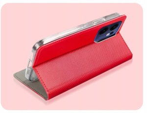 Hello Case Etui do Oppo Reno13 F 4G / 5G z klapką, zamykane, kabura czerwone + szkło (BUND2133) 5