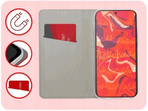 Hello Case Etui z Klapką do Motorola Edge 50 Neo / ThinkPhone 25 (czerwone) szkło (BUND2131) 3