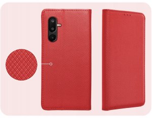 Hello Case Etui z Klapką Do Samsung Galaxy M16 (Czerwone, Zamykane, Kabura) Szkło (BNDL5604) 4