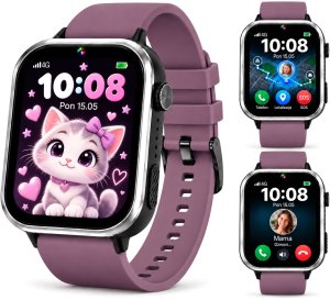 Smartwatch Rubicon Dziecięcy z rozmowami SIM + GPS Android 2 paski (RNCF43-PP1-NE) 2
